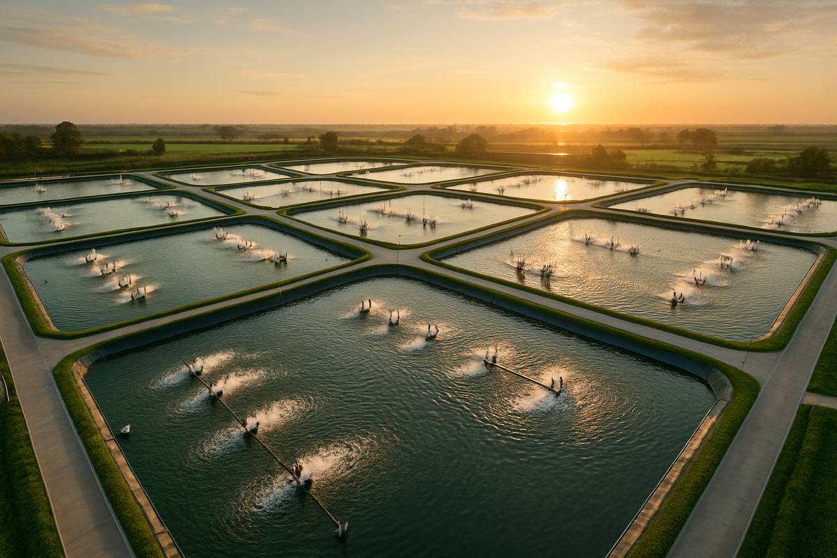 Modern aquaculture farm